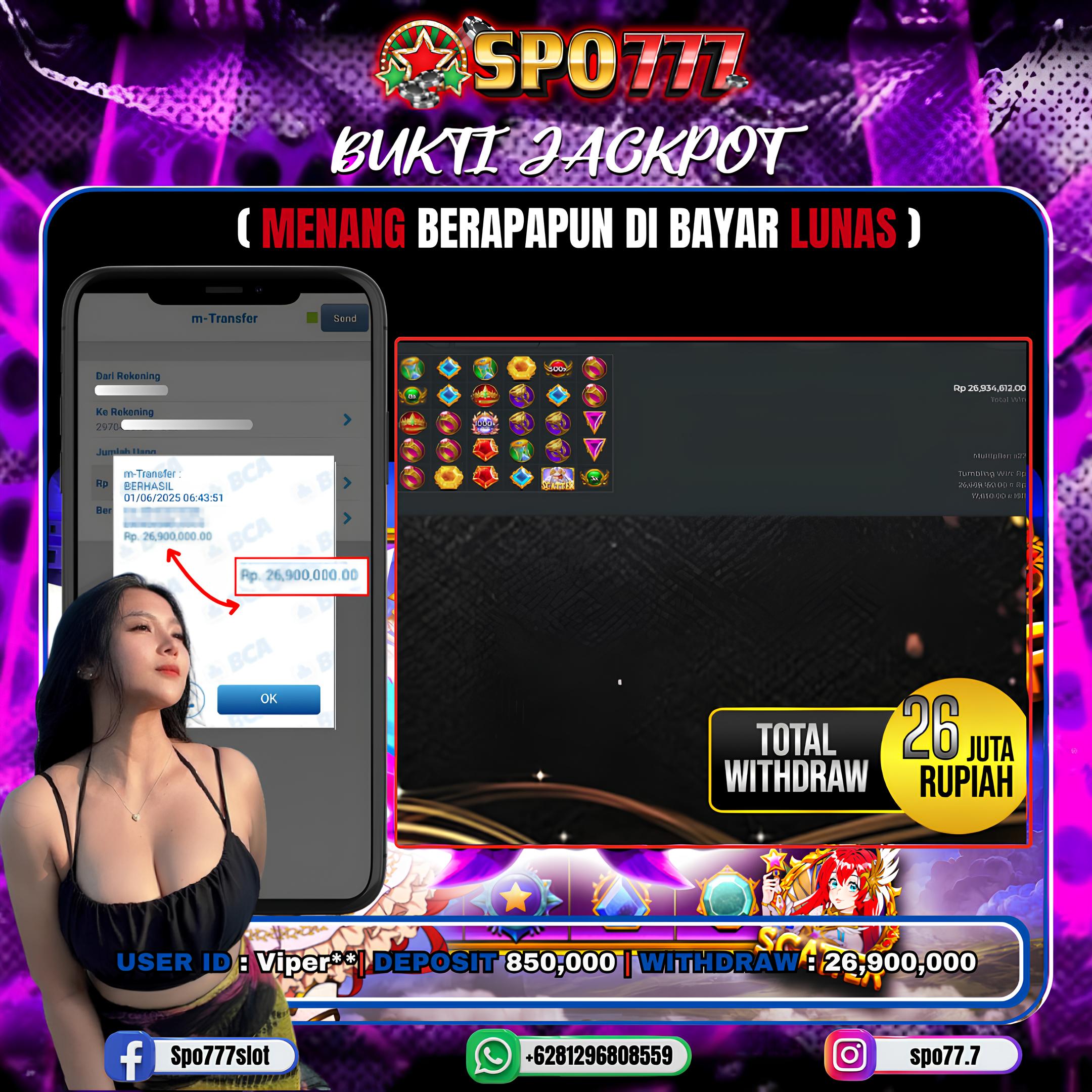 SPO777 JACKPOT GATES OF OLYMPUS Rp.,26,900,000.,- LUNAS